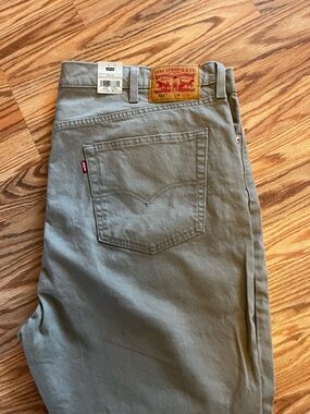 Levis 511 Mens Straight Leg Jeans 44X30 tan  Washed 5 Pocket Red Tab Casual NEW
